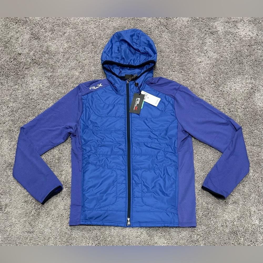Ralph Lauren RLX Golf Hybrid Full Zip Up Jacket Blue‎ Mens Size M